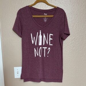 State of Mind V-Neck Tee - Burgundy